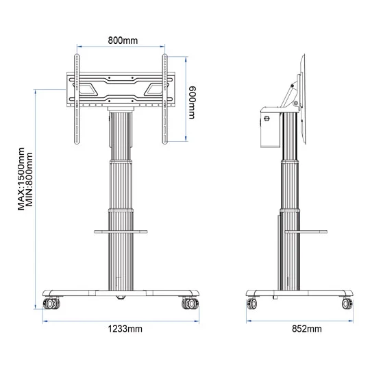 IWH3132 Electrical TV Trolley with Tilt into Table Function