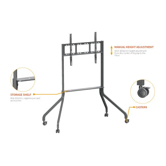 WH3301-L 86 Inch Interactive Display Mobile Cart Simple