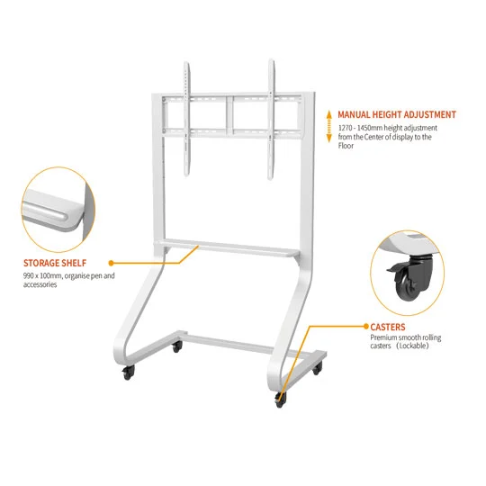 WH3303 90 Inch Interactive Display Mobile Cart Simple