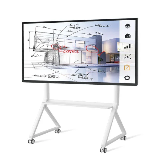 WH3305 75 Inch Interactive Display Mobile Cart Simple