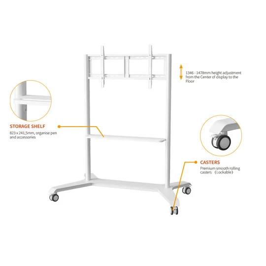 WH3780 70 Inch Interactive Display Mobile Cart Simple