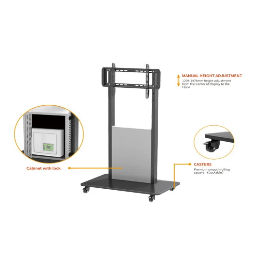 WH3787 55 Inch Interactive Display Mobile Cart Simple