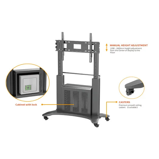 WH3782 100 Inch Interactive Display Mobile Cart Heavy Duty